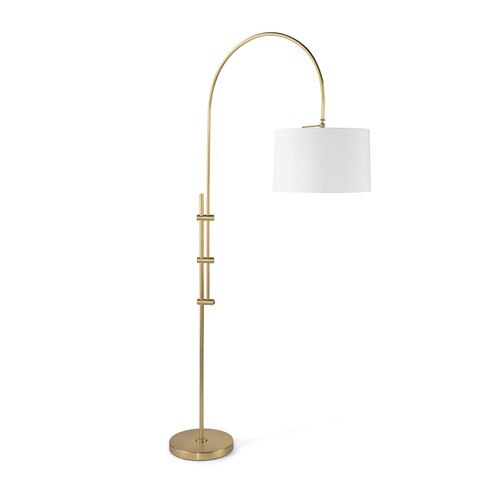 Arc Floor Lamp With Fabric Shade
